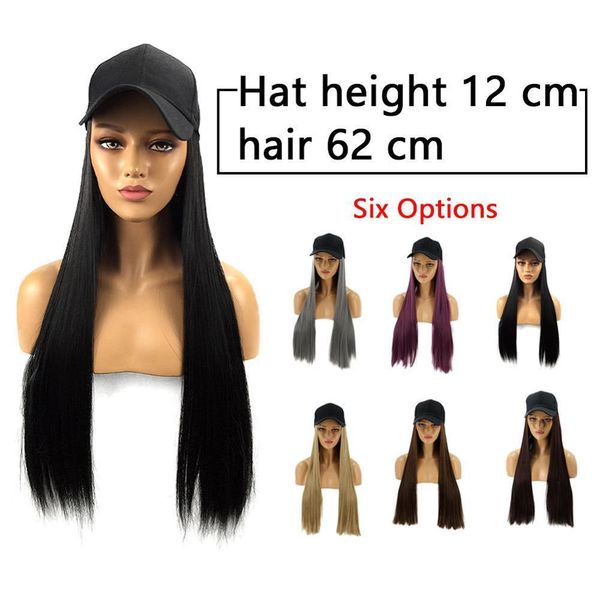 6 colors adjustable women hats straight hair extensions with black cap wig all-in-one female baseball cap hat, Blue;gray
6 colors adjustable women hats straight hair extensions with black cap wig all-in-one female baseball cap hat, Blue;gray