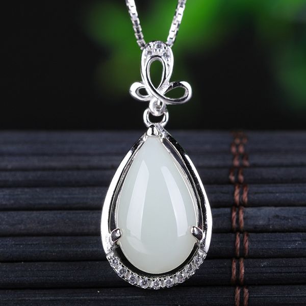 925 mosaic of natural hetian jade pendant fashion wholesale sautoir selected water white jade pendant silver for women
925 mosaic of natural hetian jade pendant fashion wholesale sautoir selected water white jade pendant silver for women