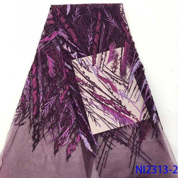 

african french tulle mesh lace purple color sequence lace fabric for bridal material sequins fabric nigeria net ni2313, Pink;blue