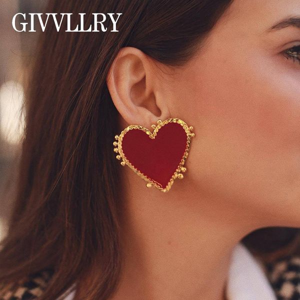 vintage red enamel heart earrings fashion jewelry statement chic creative gold geometric red heart stud earrings for women, Golden;silver
vintage red enamel heart earrings fashion jewelry statement chic creative gold geometric red heart stud earrings for women, Golden;silver