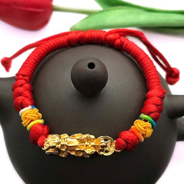 new style lucky red rope woven bracelet golden brave troops amulet bracelet buddhist jewelry ty53, Golden;silver
new style lucky red rope woven bracelet golden brave troops amulet bracelet buddhist jewelry ty53, Golden;silver