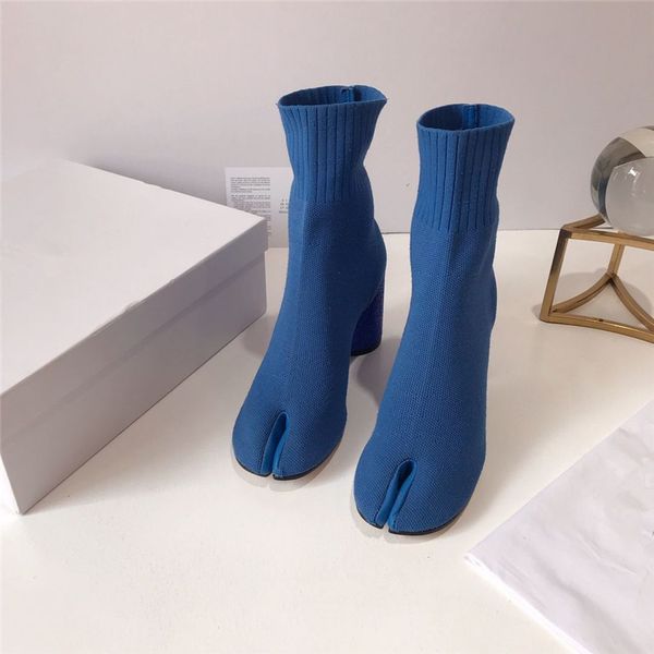 women woollen stockings boots genuine leather chunky heel lady ankle boots personality split toe design shoes, Black
women woollen stockings boots genuine leather chunky heel lady ankle boots personality split toe design shoes, Black