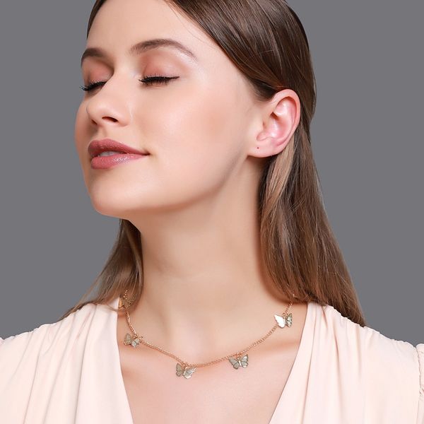 bohemian gold silver color necklace for women charming butterfly chain chockers handmade party jewelry wholesale collares 
bohemian gold silver color necklace for women charming butterfly chain chockers handmade party jewelry wholesale collares