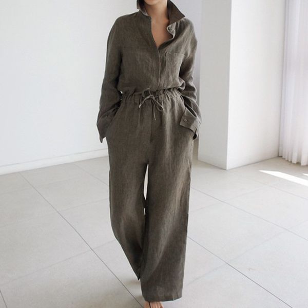 lanmrem 2020 spring new casual fashion temperament women loose solid color long-sleeved drawstring belt jumpsuit tc649, Black;white
lanmrem 2020 spring new casual fashion temperament women loose solid color long-sleeved drawstring belt jumpsuit tc649, Black;white