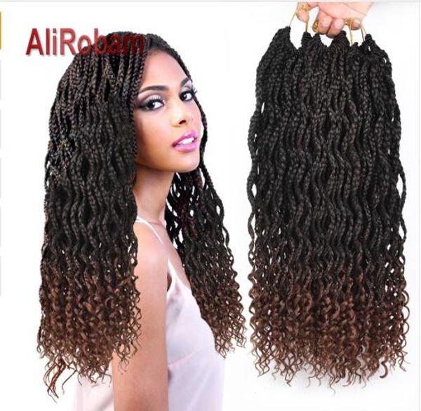 curly end box braid ombre brown or burgundy crochet braids kanekalon synthetic braiding hair extensions 24strands/pack, Black;brown
curly end box braid ombre brown or burgundy crochet braids kanekalon synthetic braiding hair extensions 24strands/pack, Black;brown