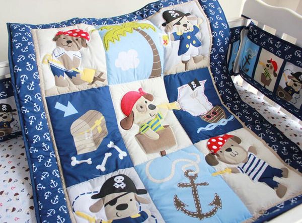 4pcs infant nursery crib bedding set dog pirate quilt bumper sheet baby girl new baby bedding set
4pcs infant nursery crib bedding set dog pirate quilt bumper sheet baby girl new baby bedding set