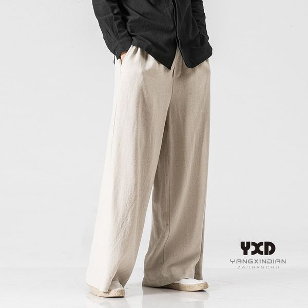men's pants men clothing man vintage loose cotton linen wide leg chinese style casual trousers flared skirt harajuku, Black
men's pants men clothing man vintage loose cotton linen wide leg chinese style casual trousers flared skirt harajuku, Black