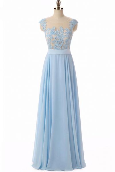 elegant sky blue dresses circular collar appliques a line chiffon long party formal evening dresses gowns for women prom gowns, Black;red 
elegant sky blue dresses circular collar appliques a line chiffon long party formal evening dresses gowns for women prom gowns, Black;red