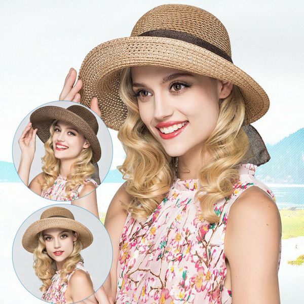 spring and summer new retro gold braided flat head straw hat lady wide eaves sunscreen sun hat summer cap, Black;white
spring and summer new retro gold braided flat head straw hat lady wide eaves sunscreen sun hat summer cap, Black;white