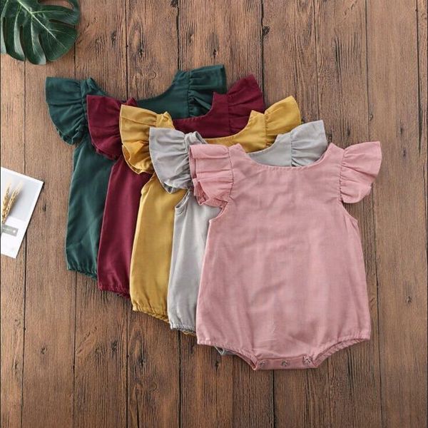 kids designer clothes baby falbala ruffle sleeve rompers summer solid sleeveless triangle jumpsuits onesies infant soft bodysuit ayp646, Blue
kids designer clothes baby falbala ruffle sleeve rompers summer solid sleeveless triangle jumpsuits onesies infant soft bodysuit ayp646, Blue