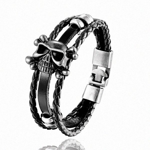 cuff beginning vintage men's leather bracelet skull lover together forever charm multilayer braided women pulseira masculina 8.25, White
cuff beginning vintage men's leather bracelet skull lover together forever charm multilayer braided women pulseira masculina 8.25, White