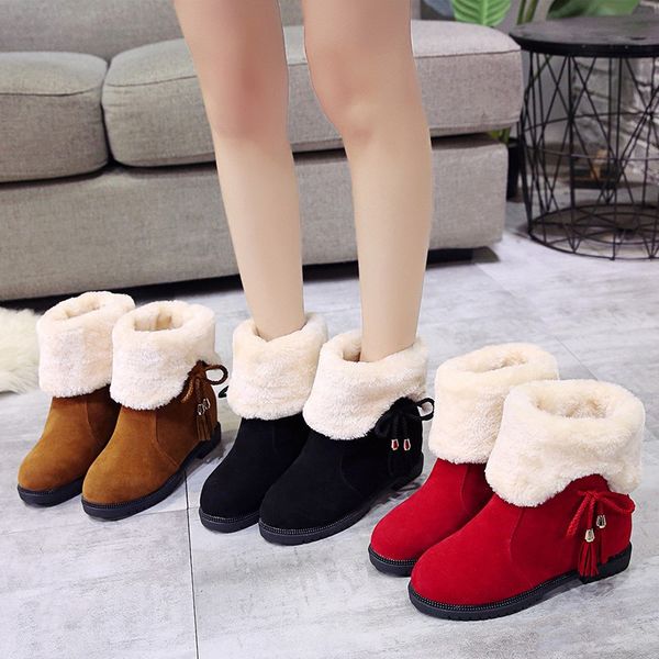 wedge shoes women's rubber boots lace up plush australia round toe bootee woman 2019 luxury designer booties ladies rain med, Black
wedge shoes women's rubber boots lace up plush australia round toe bootee woman 2019 luxury designer booties ladies rain med, Black