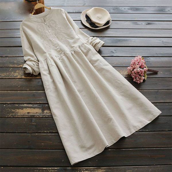 women designer dresses women designer clothes 2019 plus size spring casual long sleeve embroidery cotton linen party long casual dresses, Black;gray
women designer dresses women designer clothes 2019 plus size spring casual long sleeve embroidery cotton linen party long casual dresses, Black;gray