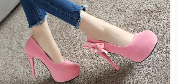 women's shoes in spring and autumn high fine heel round head bowknot suede waterproof table@b094, Black
women's shoes in spring and autumn high fine heel round head bowknot suede waterproof table@b094, Black