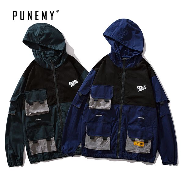 men jackets coats windbreaks oversize hip hop multi-pockets japanese streetwear harajuku zipper hooded man's cargo jackets coats, Black;brown
men jackets coats windbreaks oversize hip hop multi-pockets japanese streetwear harajuku zipper hooded man's cargo jackets coats, Black;brown