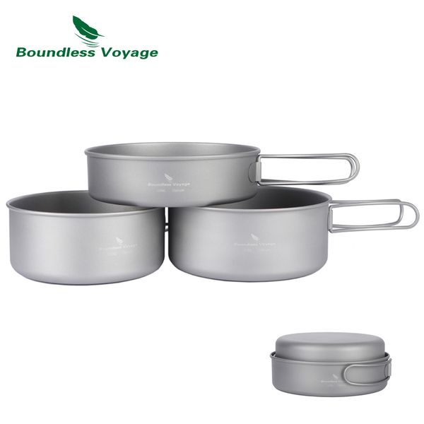 boundless voyage outdoor ultralight titanium pot pan set titanium cooking pots camping cookware ti1575b
boundless voyage outdoor ultralight titanium pot pan set titanium cooking pots camping cookware ti1575b