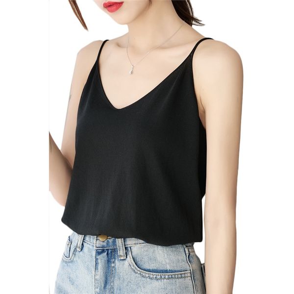 x 2019 summer casual sleeveless shirt solid color loose tunic sweet basic chiffon v-neck camisole underwear women, White
x 2019 summer casual sleeveless shirt solid color loose tunic sweet basic chiffon v-neck camisole underwear women, White