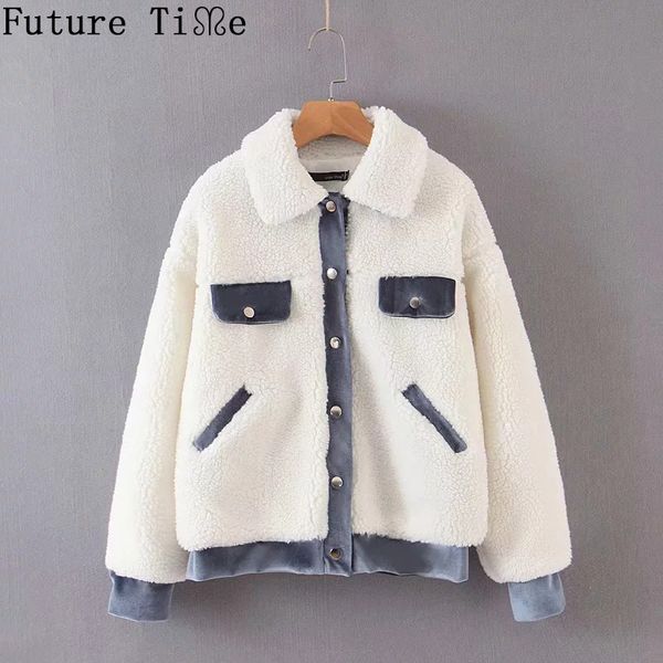 women's down & parkas future time woolen coat female autumn&winter imitation sheep shearing fur faux hit color lamb hair fashion gx540, Black
women's down & parkas future time woolen coat female autumn&winter imitation sheep shearing fur faux hit color lamb hair fashion gx540, Black