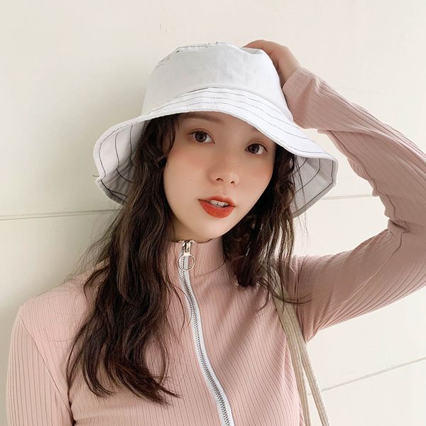 fashion solid color big eaves striped basin hat black white stitching fisherman hat men and women summer cotton bucket
fashion solid color big eaves striped basin hat black white stitching fisherman hat men and women summer cotton bucket