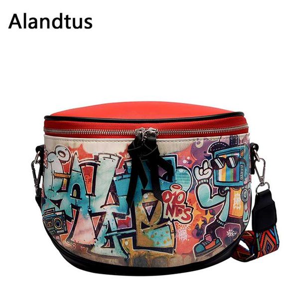 alandtus crossbody bags for women soft leather shoulder bag graffiti ladies messenger bag casual saddle bolsa feminina 
alandtus crossbody bags for women soft leather shoulder bag graffiti ladies messenger bag casual saddle bolsa feminina