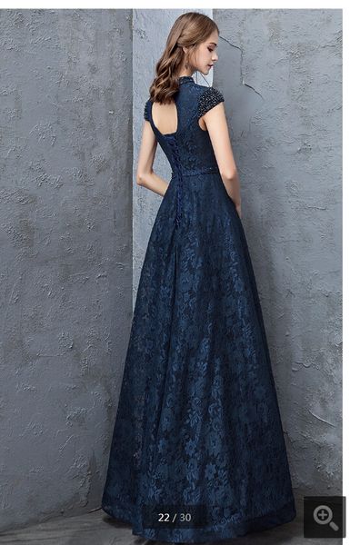 2019 new designer navy blue lace a line cap sleeve formal prom dresses high neck hollow back corset prom gowns sale, White;black
2019 new designer navy blue lace a line cap sleeve formal prom dresses high neck hollow back corset prom gowns sale, White;black