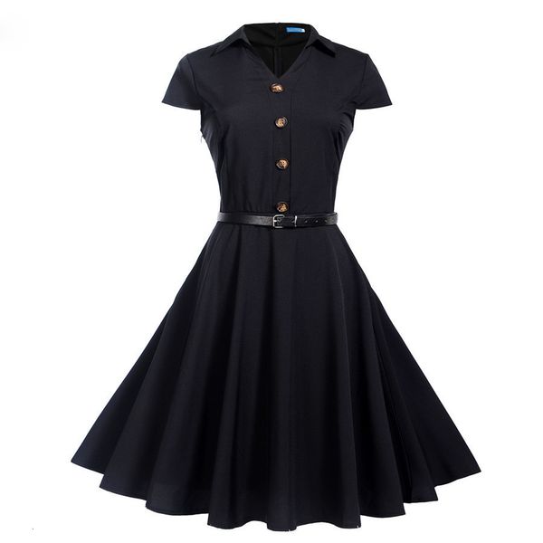 women dresses designer dress 2019 elegant black dresses short sleeve robe big short sleeve dress casual party rockabilly 50s vintage, Black;gray 
women dresses designer dress 2019 elegant black dresses short sleeve robe big short sleeve dress casual party rockabilly 50s vintage, Black;gray