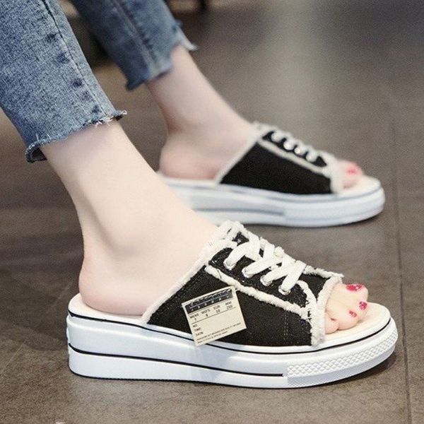 slippers casual female shoes slides med on a wedge platform 2020 flat summer soft pu wedges cotton fabric leisure, Black
slippers casual female shoes slides med on a wedge platform 2020 flat summer soft pu wedges cotton fabric leisure, Black