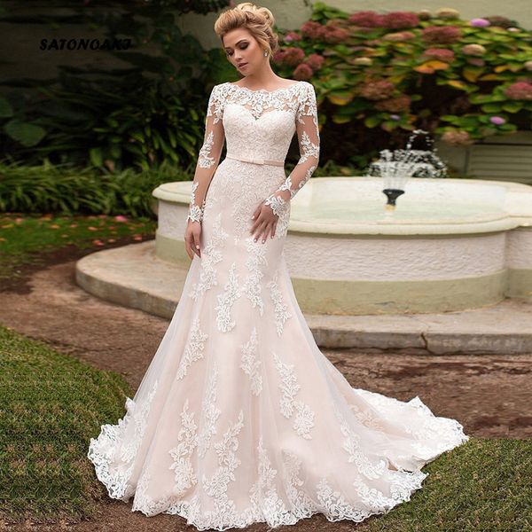 satonoaki mermaid wedding dress long sleeves boho bridal dress lace appliques lace up back wedding gowns
satonoaki mermaid wedding dress long sleeves boho bridal dress lace appliques lace up back wedding gowns