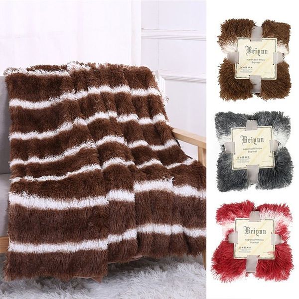 

super soft long shaggy fuzzy fur faux fur warm elegant cozy with fluffy sherpa throw blanket bed sofa blanket gift 160x130/200cm
