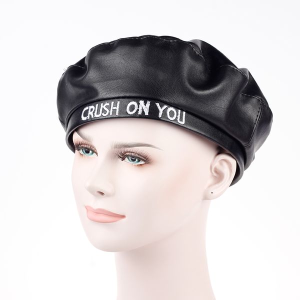 tunica 2017 ne'w winter female hat alphabet embroidery pu beret fashion soft leather female hat winter warm wholesale, Blue;gray
tunica 2017 ne'w winter female hat alphabet embroidery pu beret fashion soft leather female hat winter warm wholesale, Blue;gray