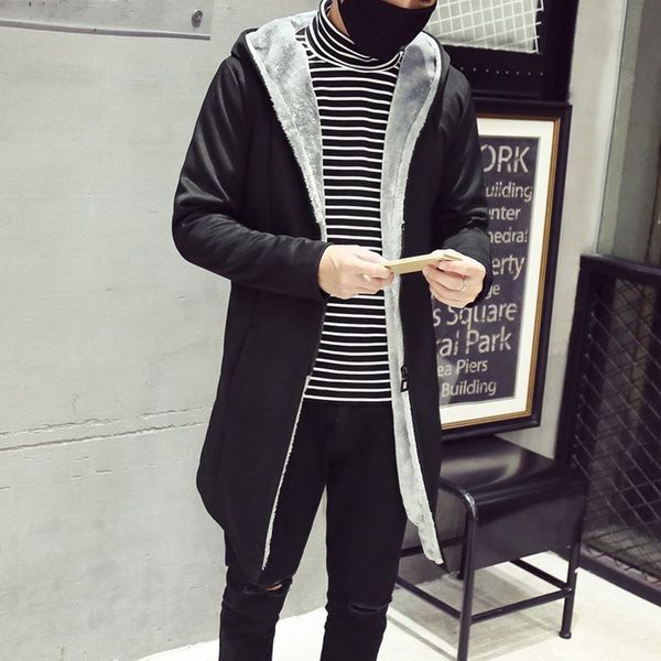 men winter long coat warm velvet jackets 2018 casual slim elegant plus size 3xl overcoat hooded windbreak zipper mont erkek, Black
men winter long coat warm velvet jackets 2018 casual slim elegant plus size 3xl overcoat hooded windbreak zipper mont erkek, Black