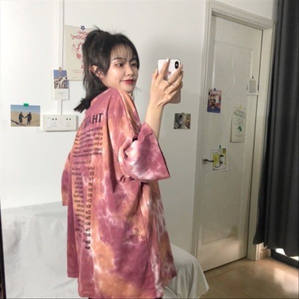 summer 2020 short-sleeved round collar tie dyed female summer t-shirt 2020 short-sleeved round collar tie dyed t-shirt female, White
summer 2020 short-sleeved round collar tie dyed female summer t-shirt 2020 short-sleeved round collar tie dyed t-shirt female, White