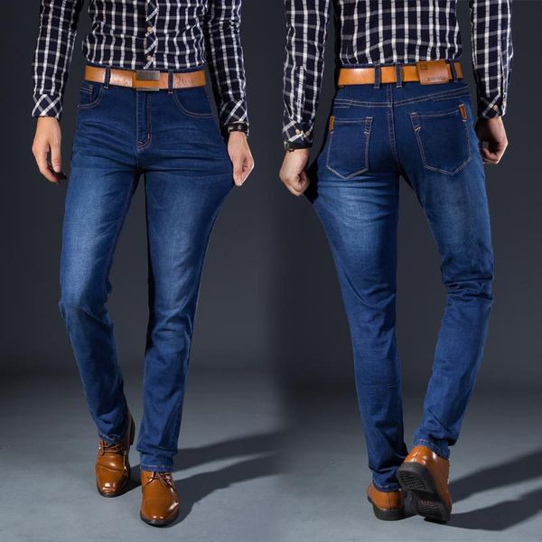 2017 spring and summer elasticity straight men's large size jeans brand men's wear fashion man jeans, Blue
2017 spring and summer elasticity straight men's large size jeans brand men's wear fashion man jeans, Blue