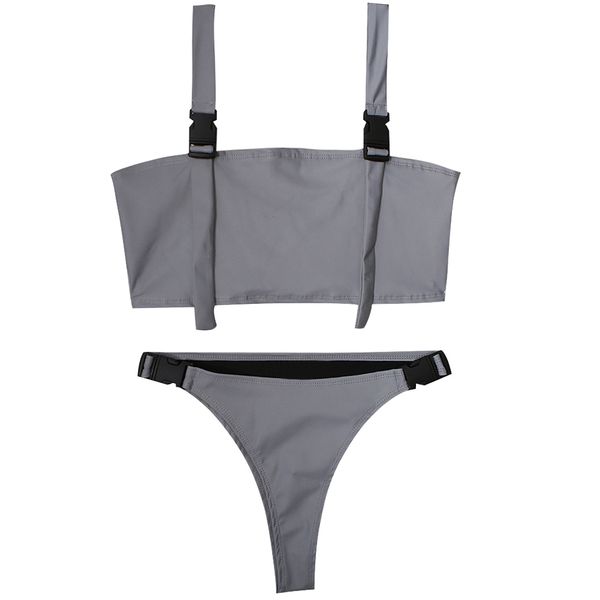 two piece bodycon buckle summer women swimwear shorts stitching crop reflective outfits beach fashion split flash, White;black
two piece bodycon buckle summer women swimwear shorts stitching crop reflective outfits beach fashion split flash, White;black