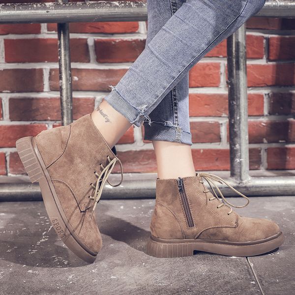lucyever british vintage women winter boots faux suede round toe shoes woman chaussures femme zipper lace up ankle boots female, Black
lucyever british vintage women winter boots faux suede round toe shoes woman chaussures femme zipper lace up ankle boots female, Black