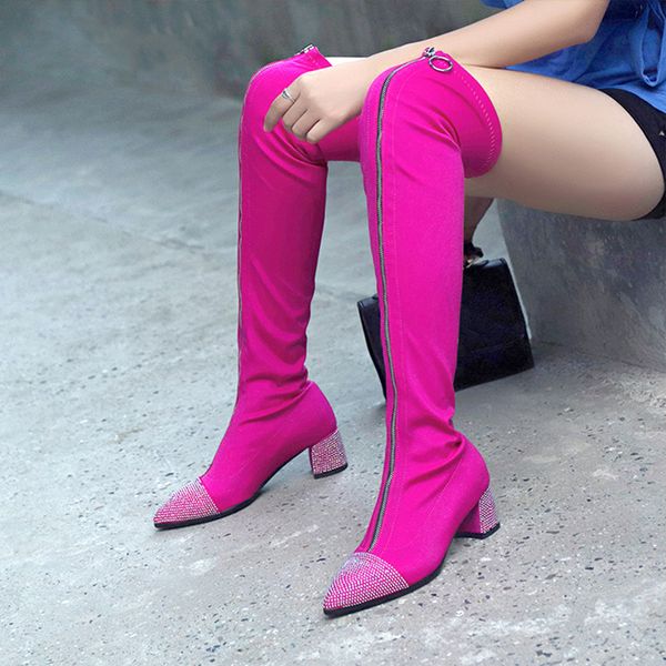 autumn new silk stretch over the knee boots women pointed toe high heel boots femme black rose thigh high boot woman
autumn new silk stretch over the knee boots women pointed toe high heel boots femme black rose thigh high boot woman