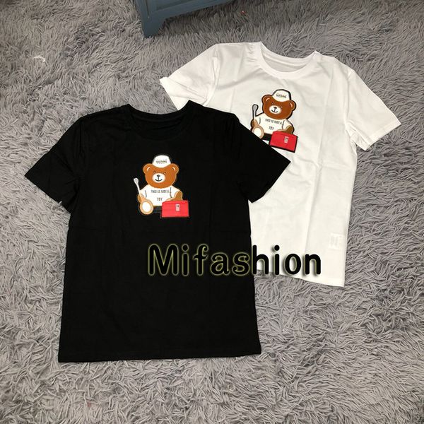 19ss Summer Luxury Europe Italy Embroidery Bear Tshirt Fashion Men Women T-Shirt Casual Cotton Tee Top
19ss Summer Luxury Europe Italy Embroidery Bear Tshirt Fashion Men Women T-Shirt Casual Cotton Tee Top