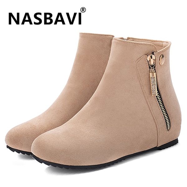 ankle boots for women increase within wedge shoes thick-soled side zipper winter warm new autumn british style wild ladies boots, Black
ankle boots for women increase within wedge shoes thick-soled side zipper winter warm new autumn british style wild ladies boots, Black