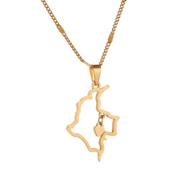 stainless steel trendy heart charm colombia map pendant necklace map of colombian jewelry, Silver
stainless steel trendy heart charm colombia map pendant necklace map of colombian jewelry, Silver