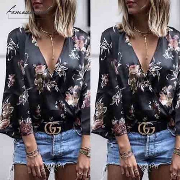 long blouse womens shirts v neck printed casual flower sleeve fitness women winter women clothing, White
long blouse womens shirts v neck printed casual flower sleeve fitness women winter women clothing, White