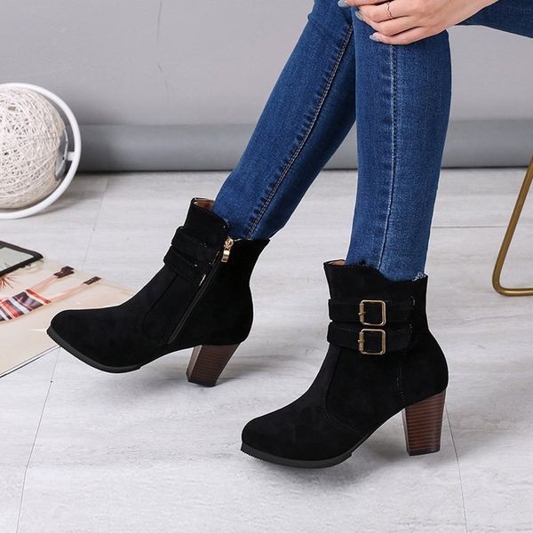 zzpohe 2019 autumn winter women boots women's high heels warm ankle boots female party shoes plus size 35-43, Black
zzpohe 2019 autumn winter women boots women's high heels warm ankle boots female party shoes plus size 35-43, Black