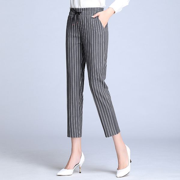 women's pants & capris striped casual woman elasticity waist trouser sweat spring autumn female plus size, Black;white
women's pants & capris striped casual woman elasticity waist trouser sweat spring autumn female plus size, Black;white