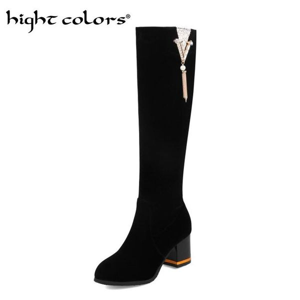 spring autumn 2019 new knee-length boots skinny thick heel suede high long boots winter women's rhinestone shoes black red
spring autumn 2019 new knee-length boots skinny thick heel suede high long boots winter women's rhinestone shoes black red