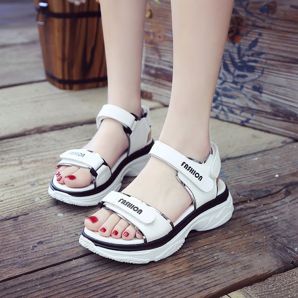 2019 new summer women sandals wedges flat platform shoes woman casual mixed colors roman sandals shoes women designers, Black
2019 new summer women sandals wedges flat platform shoes woman casual mixed colors roman sandals shoes women designers, Black