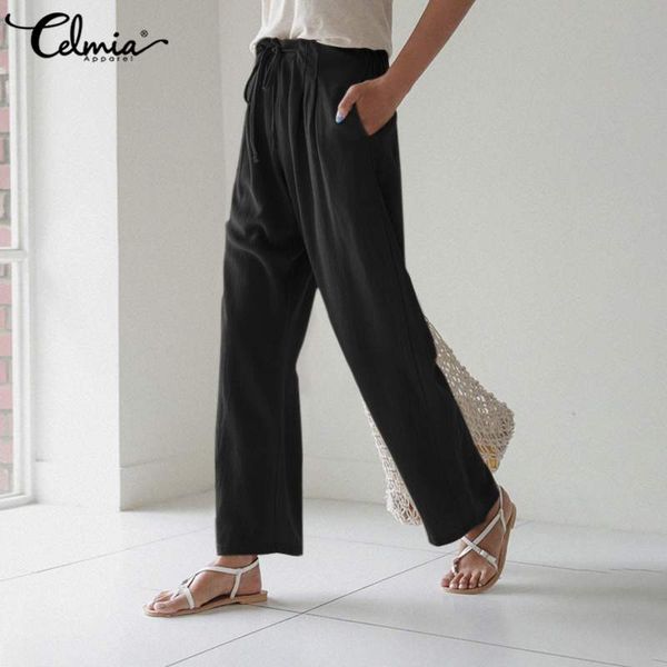 women's pants & capris celmia vintage linen summer trousers 2021 fashion casual loose elastic waist pantalon female wide leg 5xl, Black;white
women's pants & capris celmia vintage linen summer trousers 2021 fashion casual loose elastic waist pantalon female wide leg 5xl, Black;white