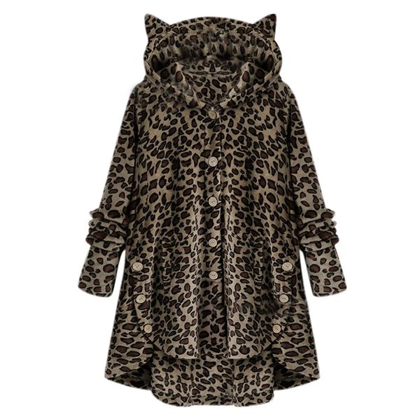 women's leather & faux wholesale autumn women jacket side buckle fluffy hem coat hooded loose warm cute ear long section, Black
women's leather & faux wholesale autumn women jacket side buckle fluffy hem coat hooded loose warm cute ear long section, Black