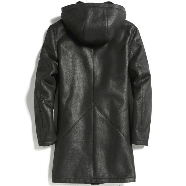 shearing sheep real fur winter coat genuine leather men hooded jacket for mens clothes casaco 2928 yy222, Black
shearing sheep real fur winter coat genuine leather men hooded jacket for mens clothes casaco 2928 yy222, Black