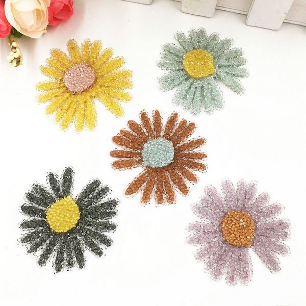 2inches fashion crystal rhinestone iron ondaisy flowers patches embroidered sew iron on badges bag jeans diy crafts 5cm, Black
2inches fashion crystal rhinestone iron ondaisy flowers patches embroidered sew iron on badges bag jeans diy crafts 5cm, Black