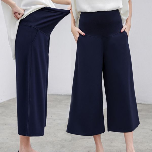 new pregnant women cotton blends maternity loose abdominal wide leg summer casual cropped pants, Black;white
new pregnant women cotton blends maternity loose abdominal wide leg summer casual cropped pants, Black;white