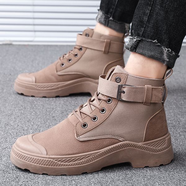 2019 new fall vintage boots high with british style work boots korean fashion street men's fashion, Black
2019 new fall vintage boots high with british style work boots korean fashion street men's fashion, Black